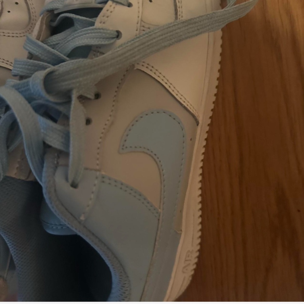 Nike Air Force 1 Low in White and Sky Blue